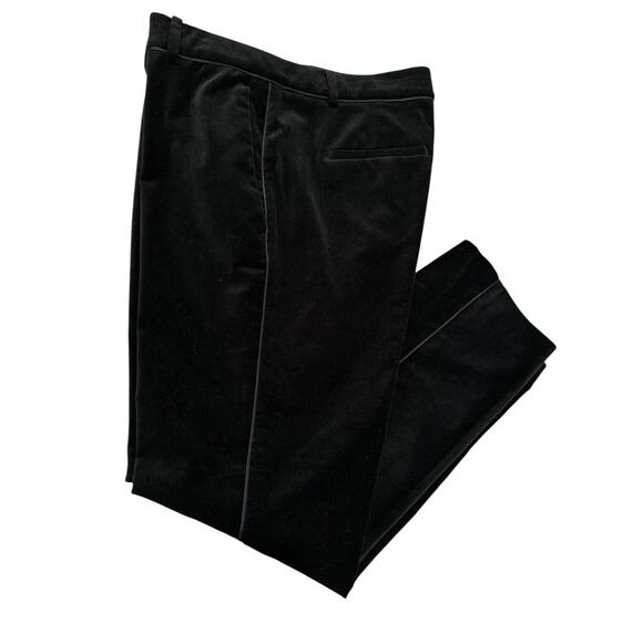 Ann Taylor Women's Devin Fit Velvet Ankle Pant Black Size 8 - Picture 1 of 11